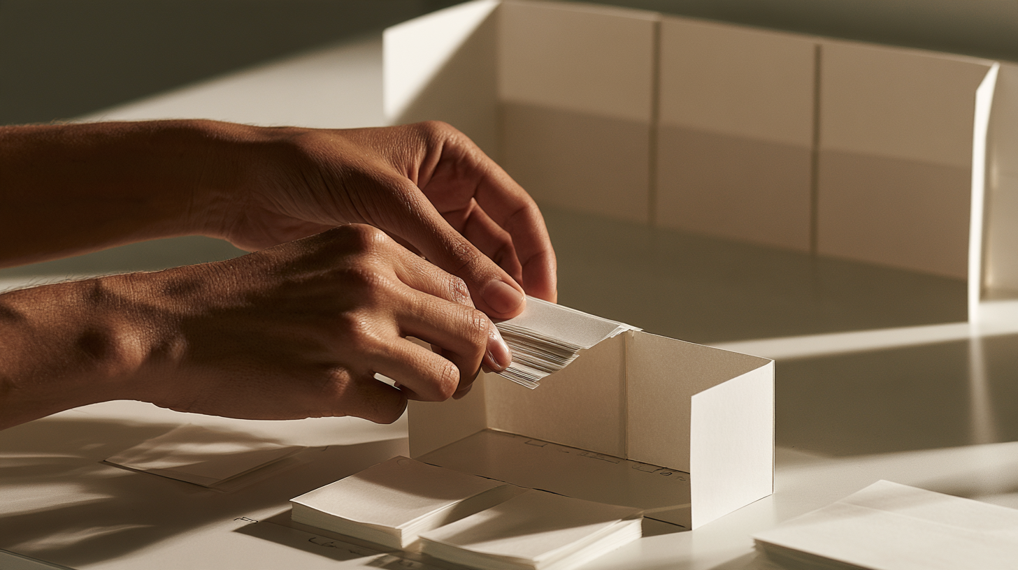 Hands add thin layers to a material form, making it more substantial.